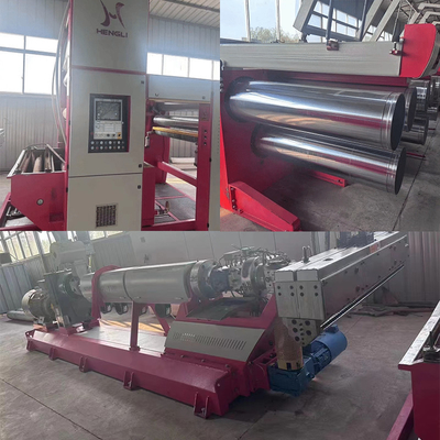 ماشین اکستروژن استفاده شده 1.5M با سرعت بالا ماشین کشش فیلم مسطح PP HDPE خط اکستروژن نخ مسطح