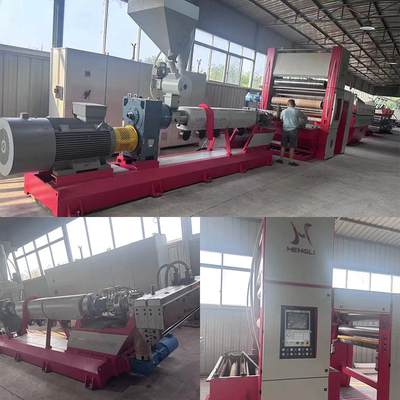 ماشین اکستروژن استفاده شده 1.5M با سرعت بالا ماشین کشش فیلم مسطح PP HDPE خط اکستروژن نخ مسطح
